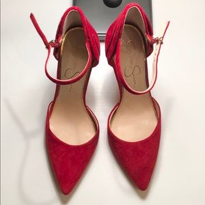 Jessica Simpson red heels